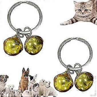2 extra högljudda katt- och hundklockor för spårningshalsband för husdjur, fågel- och djurskydd, hållbar utomhusdesign