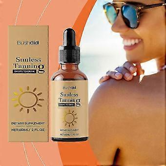 3X Natural Oral Tanning Drops Customizable, Vegan, Safe Sunless Glow-ML