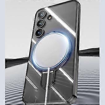 for S24 Ultra Magnetic Case Compatible with Magsafe, Invisible Stand Clear Full Body Protective Cover Slim Transparent Shockproof Case