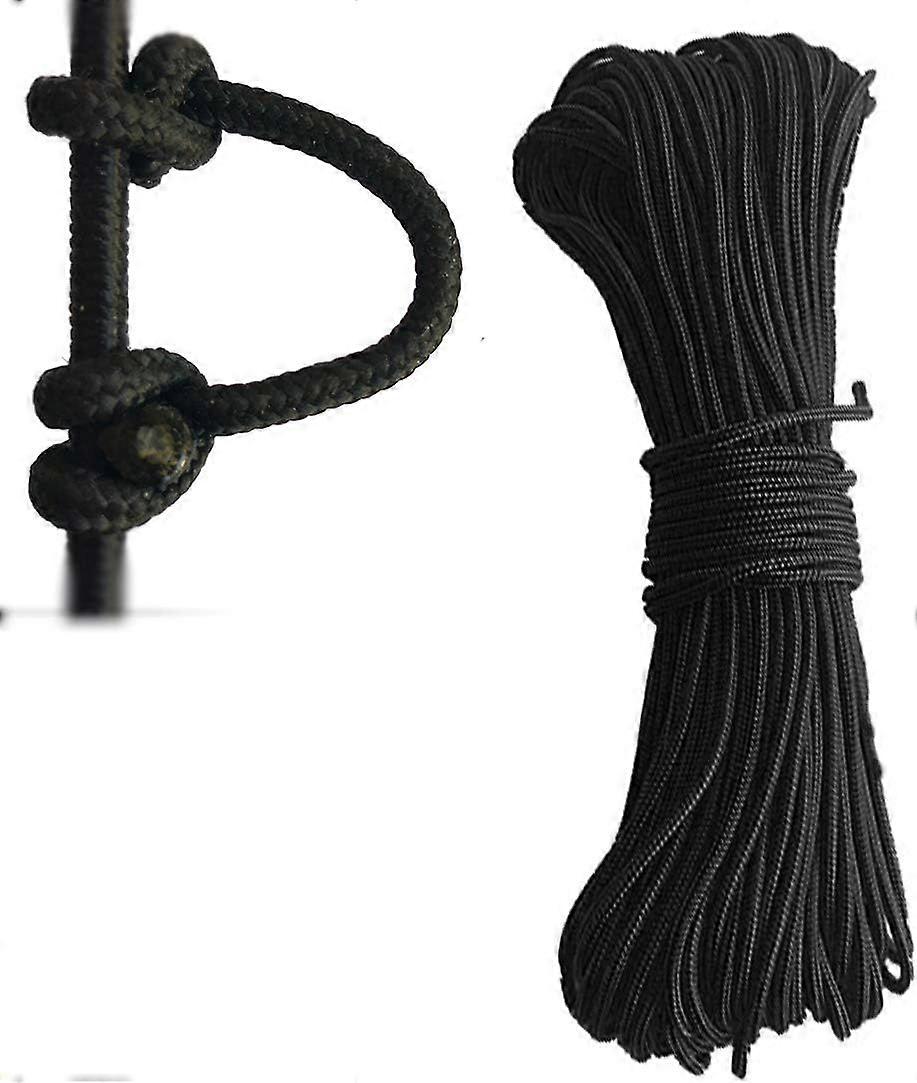 12 Feet Archery D Loop Rope Nocking Loop Buckle (Black)