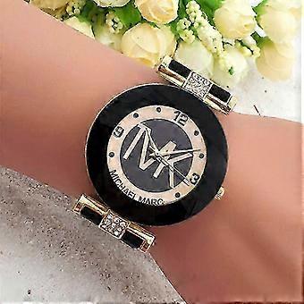 25-26 TVK Damenuhr, schwarze Luxus-Quarzuhr, Silikonarmband, modische Armbanduhr für Damen, Relogio Feminino, Zegarek Damski