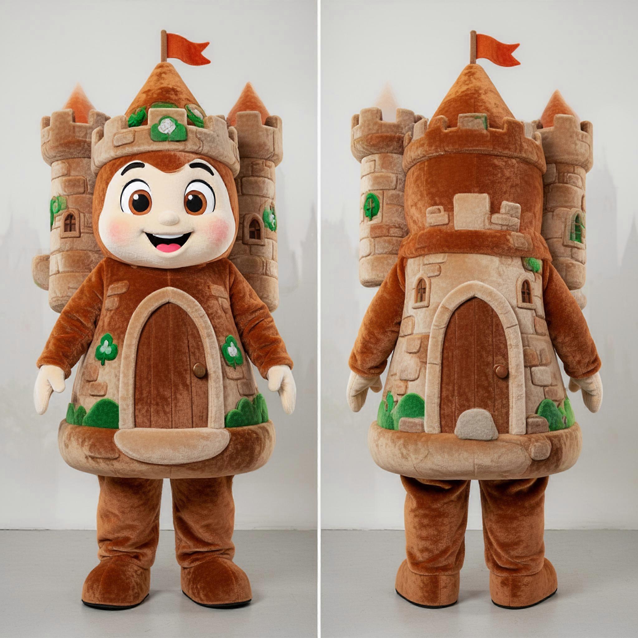MASTICOT Rust Orange Broad Shouldered Irish Castle Mascot