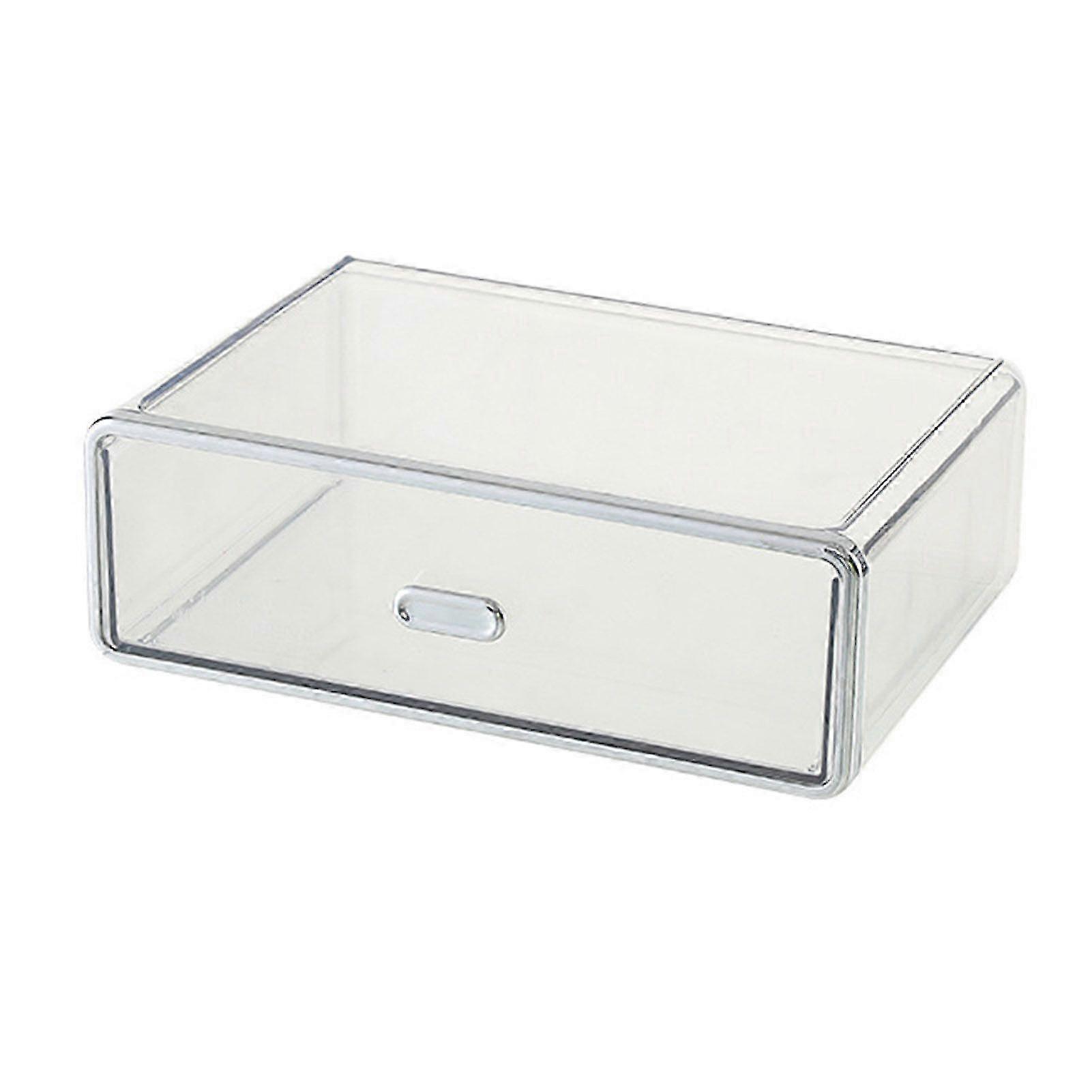 Desktop Storage Box Workspace Organizer Large Capacity Multi-purpose Transparent Stackable Organizer Box Storage Bin