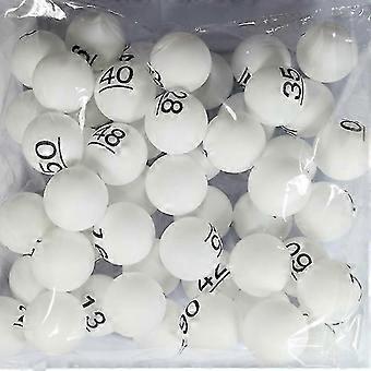 Numbered Lottery Balls - 50Pcs Plastic Game Balls compatible with Party Events, White Reusable PP Bingo Supplies