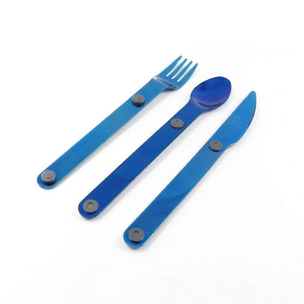 3pcs Cutlery Set Tableware Stackable Magnet Spoons Fork Knife Stainless Steel