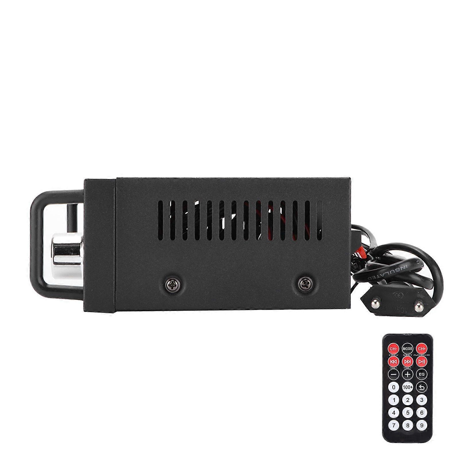 2 Channel Power Amplifier Mini Bluetooth USB/FM Smart Digital with Remote Control EU Plug 220V