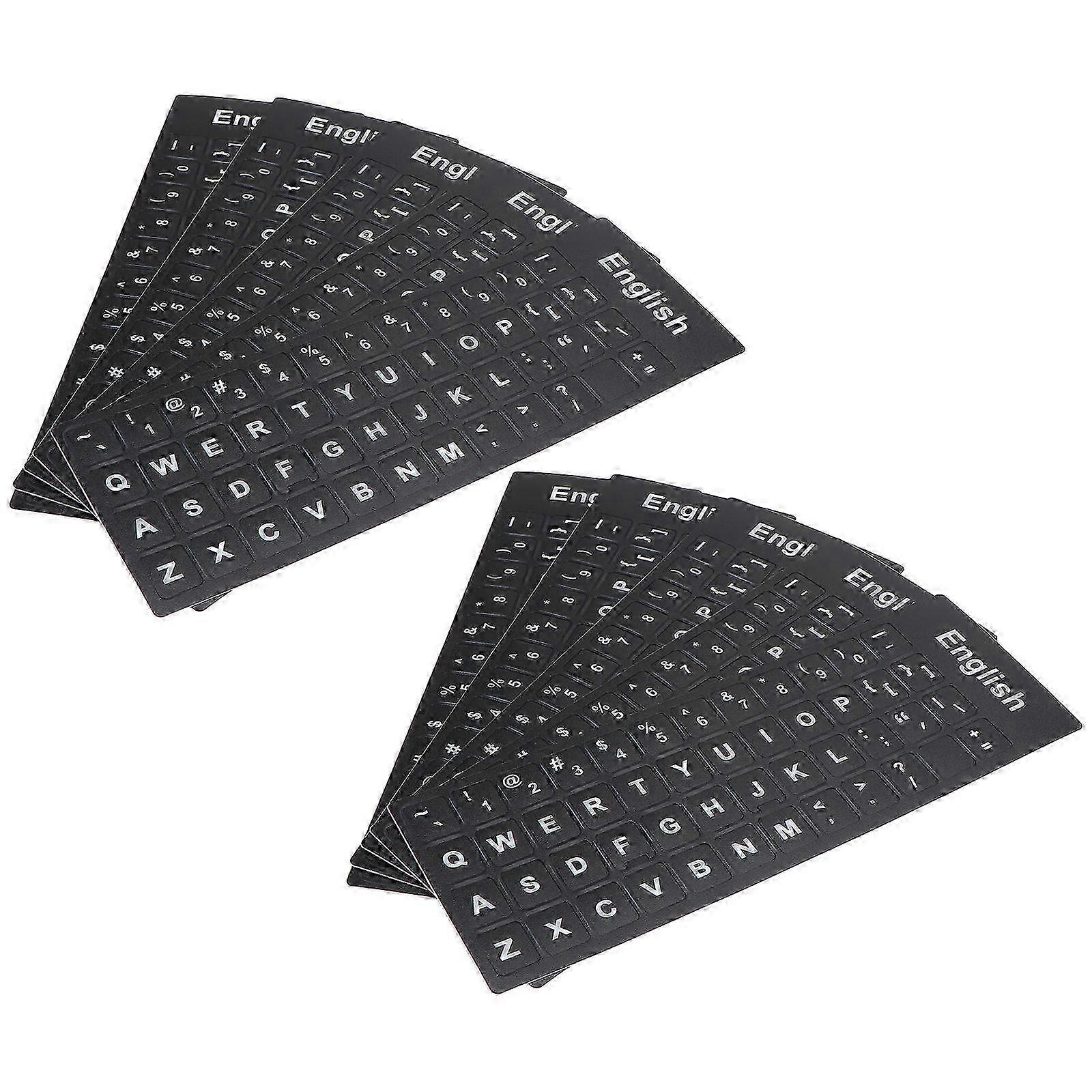 10Pcs Universal compatible witheign Language Keyboard Stickers Keyboard Protector PC Layout