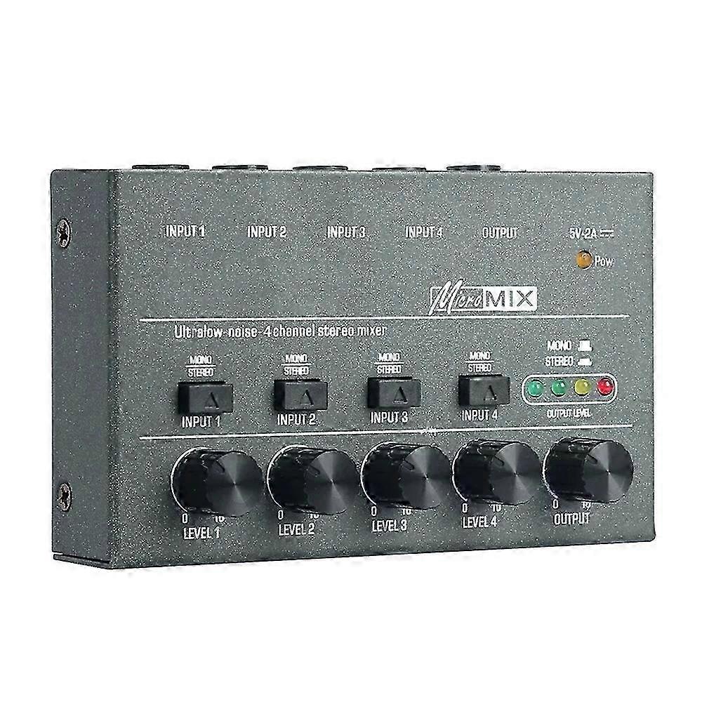 4-Channel Mini Stereo Mixer Metal