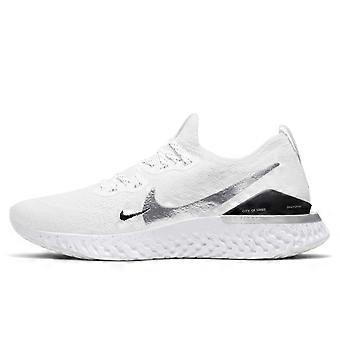 Nike Epic React Flyknit 2 'White Metallic Silver' da donna CQ5411-140