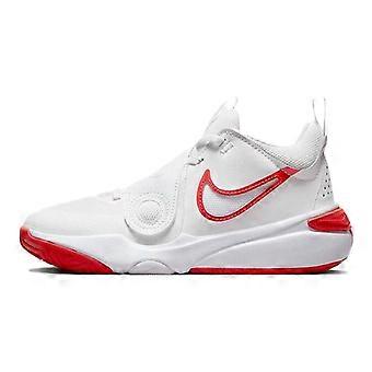 Nike Team Hustle D 11 Summit White Track Red GS DV8996-102