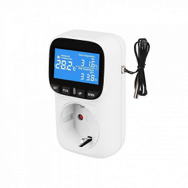 Smart Thermostat Socket 16A EU Plug with Timer for Room Heating and Cooling Control