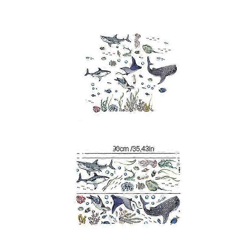 Watercolour Shark Wall Sticker