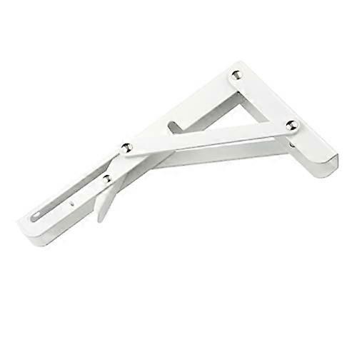 Foldable Shelf Bracket White Steel Heavy Duty Wall Mounted Folding Table Support 90° Space Saving Design
