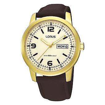 Lorus Watches Quartz Analog Men's Watch with RXN32CX9 Cowskin Bracelet
