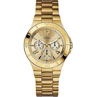 Guess pvd s10 watch for Women Analog Quartz with stainless steel bracelet plated in gold W13545L1
