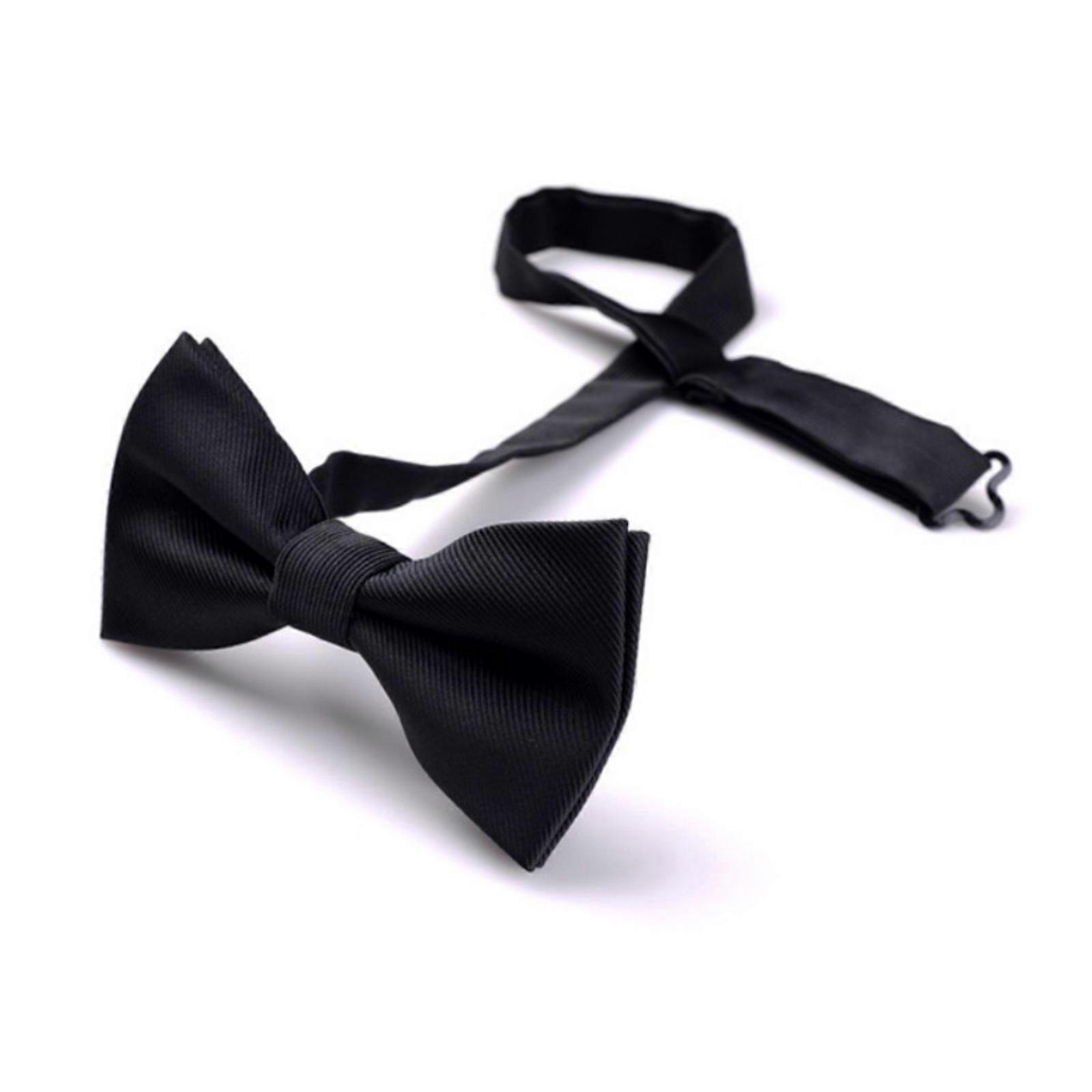 Classic Adjustable Black Bow Tie For Men