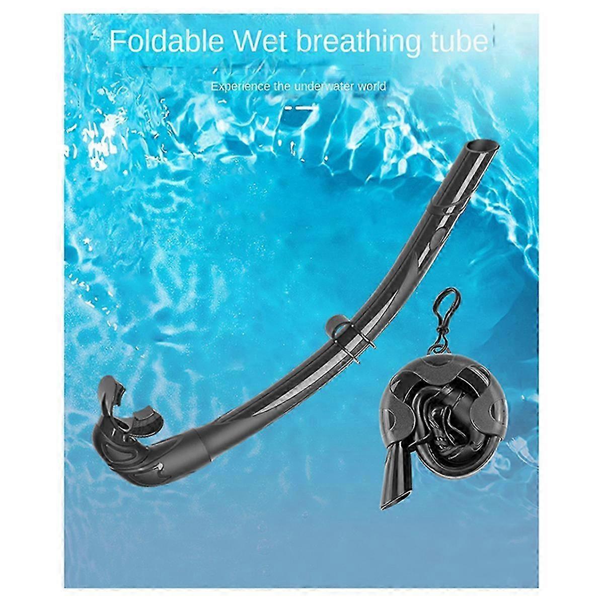 Soft Silicone Diving Snorkel, Foldable Design, Easy to Breathe, E