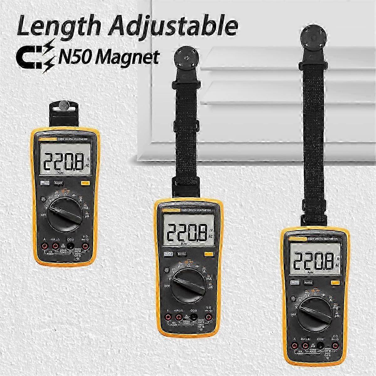 2pc Magnetic Hanging Strap Kit compatible with Fluke Digital Multimeters