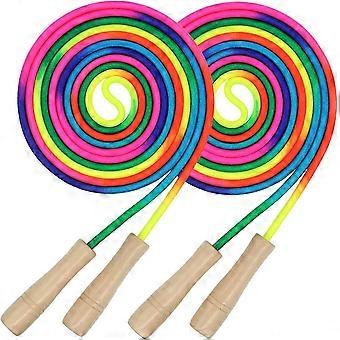 Long Jump Rope for Kids 16 FT, 2 Pack Adjustable Double Jump Ropes