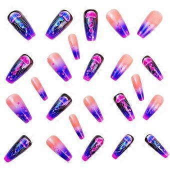 Mauve Jellyfish Resin Nails Natural Fit