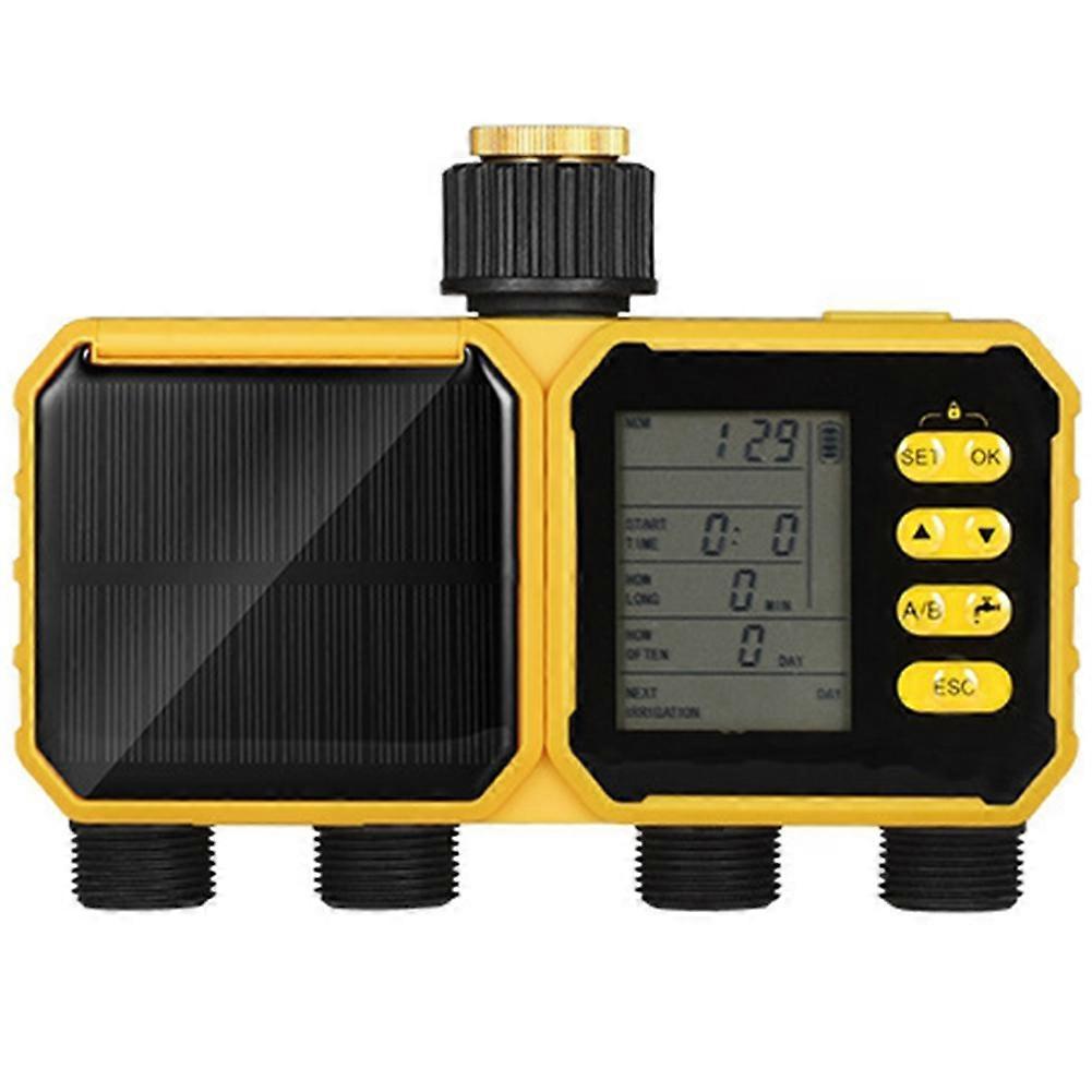 Solar 4-Zone Water Timer with Rain Sensor