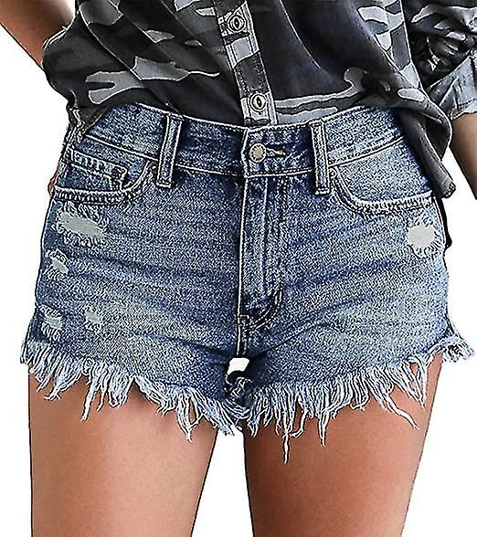 Denim Shorts, Summer Casual Pocket Mid Waist Shorts