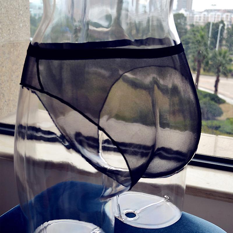 Erkekler Kadın Şort Şeffaf İç Çamaşırı Parlak Parlak Külotlu Çorap Briefs Külotlu Görmek
