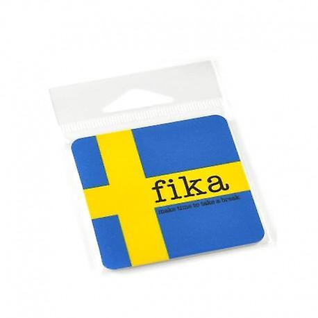 Fridge magnet Fika, with Swedish flag from Mellow design