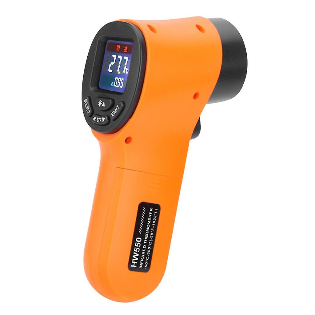 Non-Contact Laser Infrared Digital Temperature Thermometer Pyrometer Orange