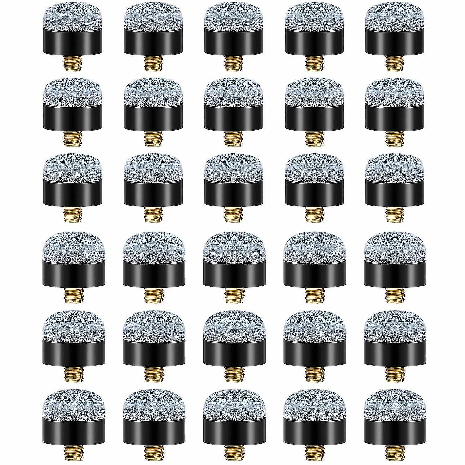 30pcs Pieces 12 Mm/13 Mm Billiard Pool Cue Stick Tips Screw On Tips Ferrules Replacement Billard Po