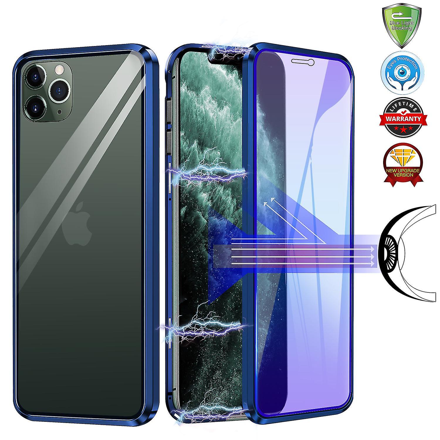 Magnetic 360 Clear Double Side Tempered Glass Case Compatible With Iphone 11 Pro Max/iphone 11/iphone 11 Pro