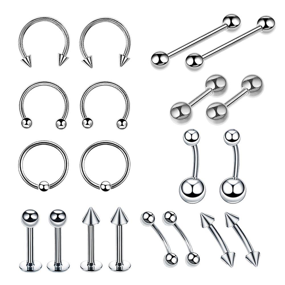 20/16g Body Piercing Jewelry For Belly Ring Tongue Nose Lip Eyebrow 8mm