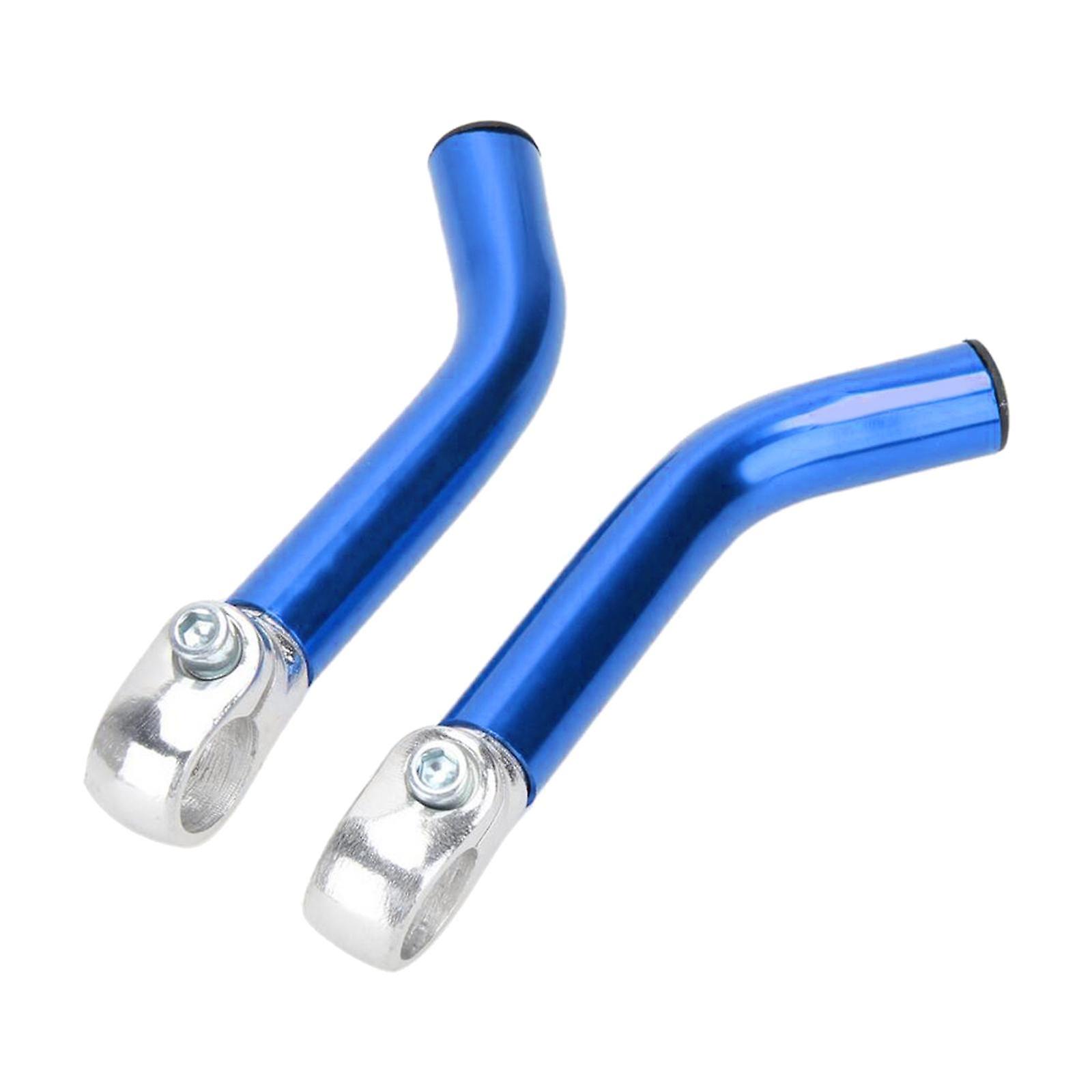Road Mountain Bike Bicycle Alloy Aero Rest Handle Bar Clip On Bars Blue