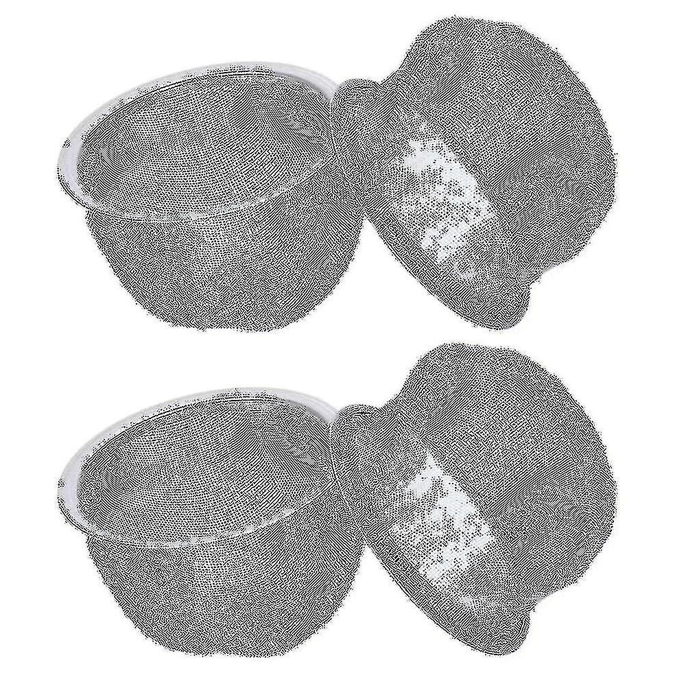 4 Pcs Stainless Steel Drainer Mesh Tea Strainer Teapot Filter Silver