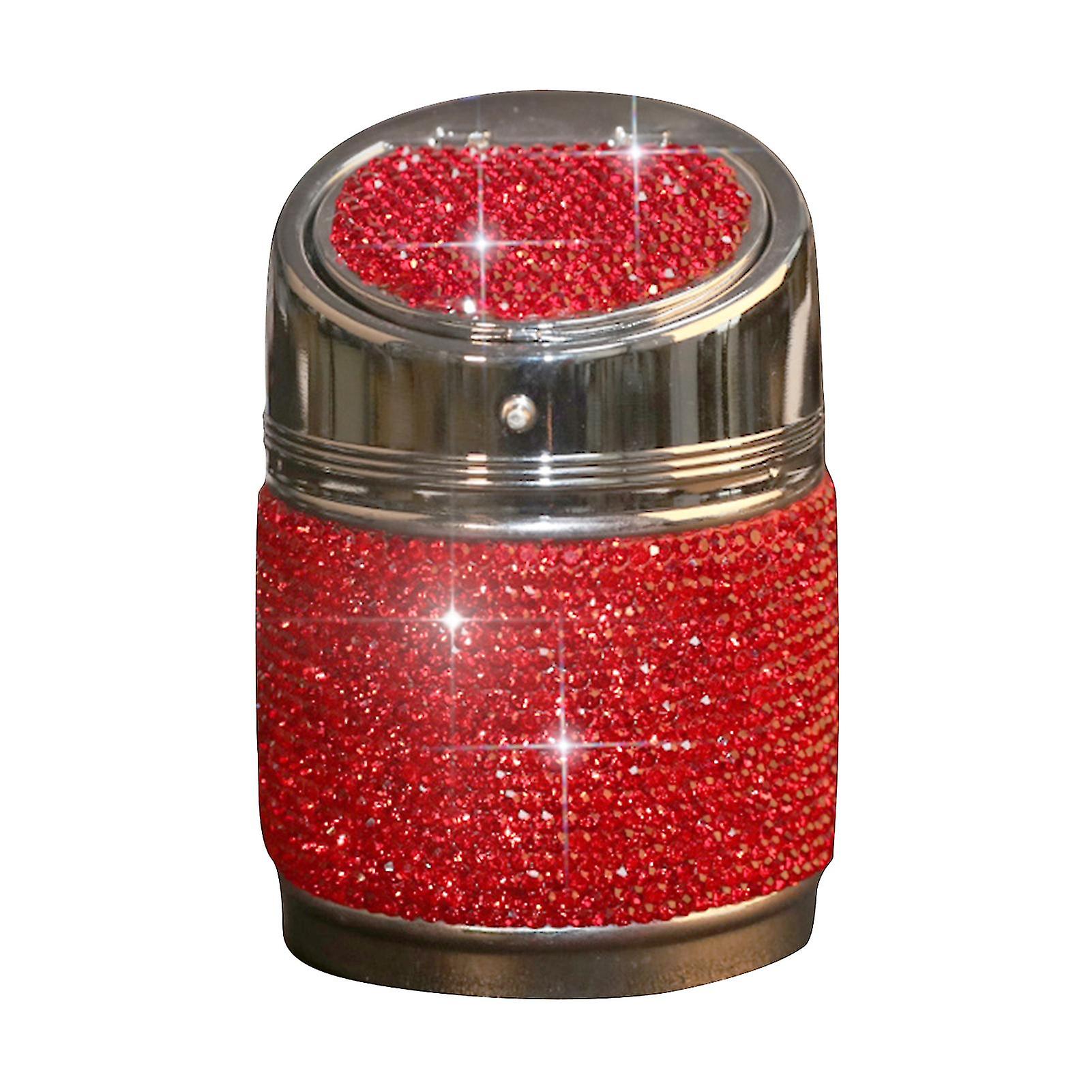 車のためのカバーラインストーン灰皿のホルダーが付いているタバコの貯蔵の箱の蝋翅の蝋翅箱の謄本箱の創造的な多機能