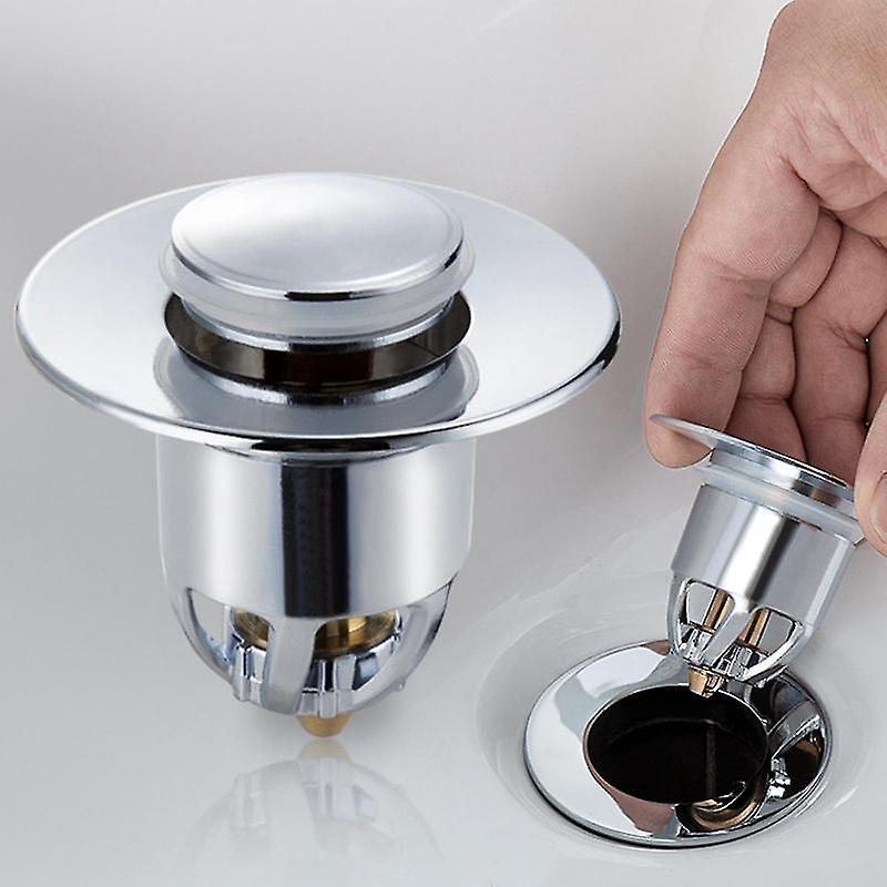 Universal Wash Basin Bounce Drain Filter Pop Up Bathroom Sink Drain Plug New