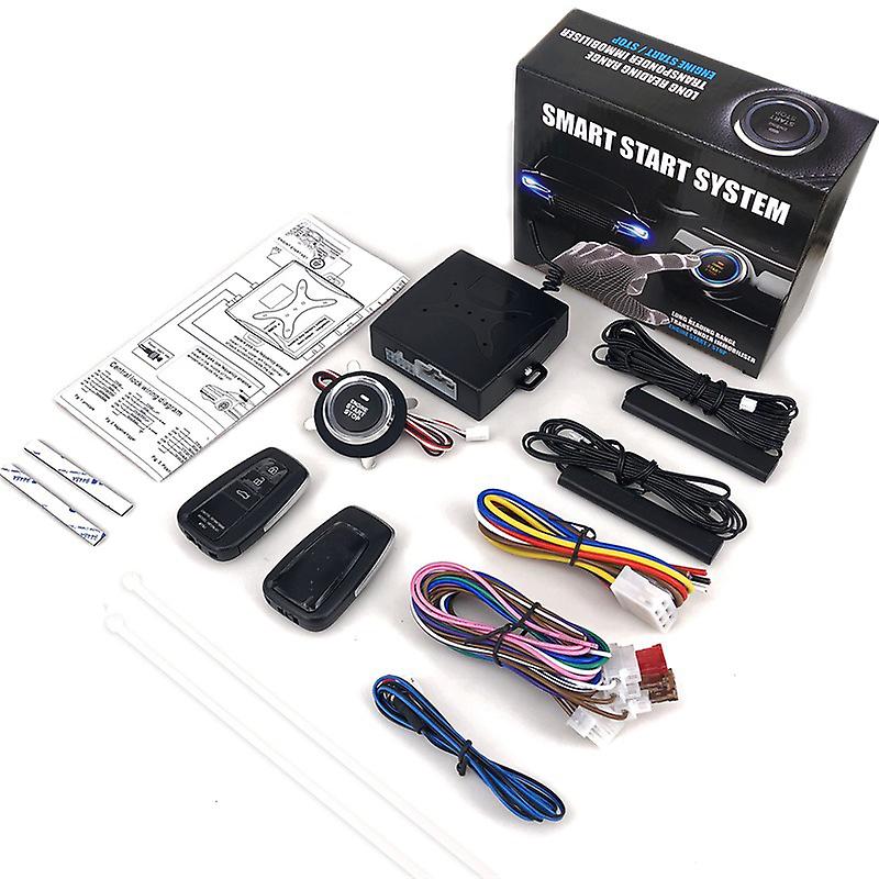 Car Keyless Entry Engine Start Alarm System Push One-button Start Vehicle Remote Starter Stop Pke Central Locking Automation