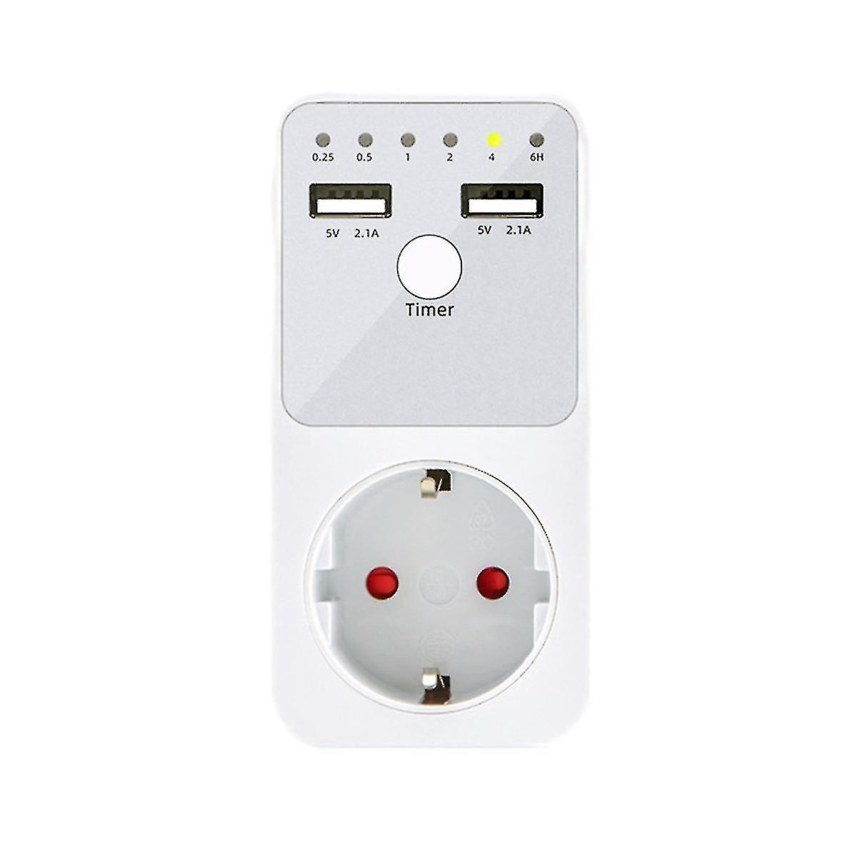 Intelligent Programmable Countdown Timer Socket Electrical 6hr Socket For Usb Interface Switch Eu P