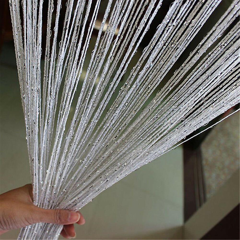 ZHOUBA Beaded Flash Tassel Shiny String Curtain Door Room Window Divider Home Decor