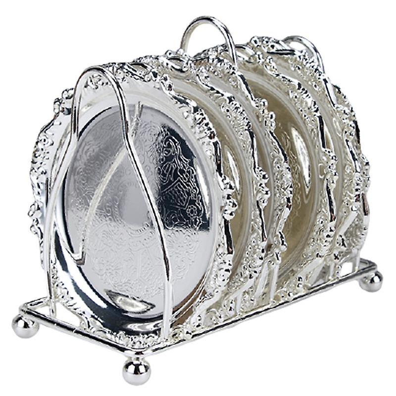 6Pcs/Set Heat Resistant Alloy Coffee Coaster Bracket Cup Tea Mat Pad Tableware