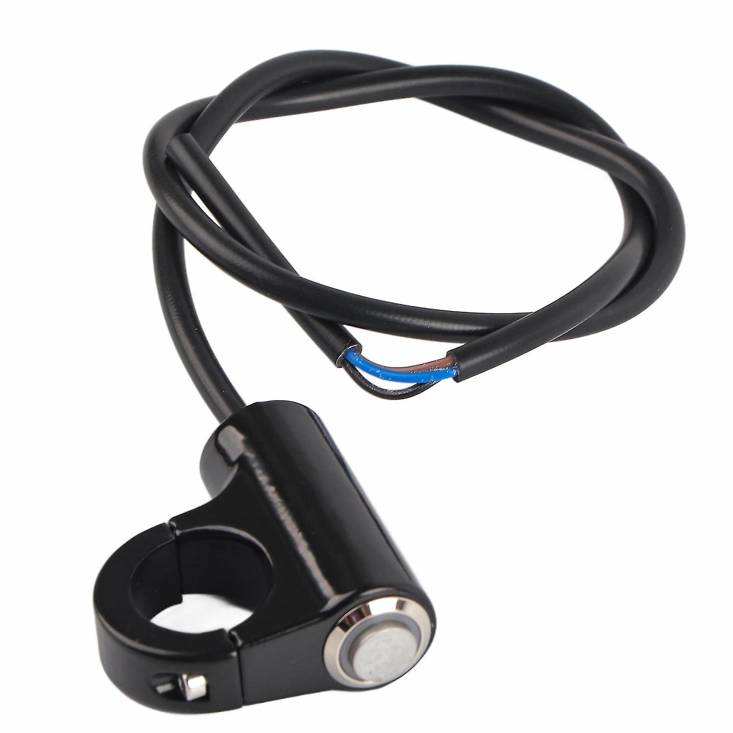 22mm Motorcycle Handlebar Mount Switch Push Button Headlight Brake Fog Lights On/off Model A Blue Ra