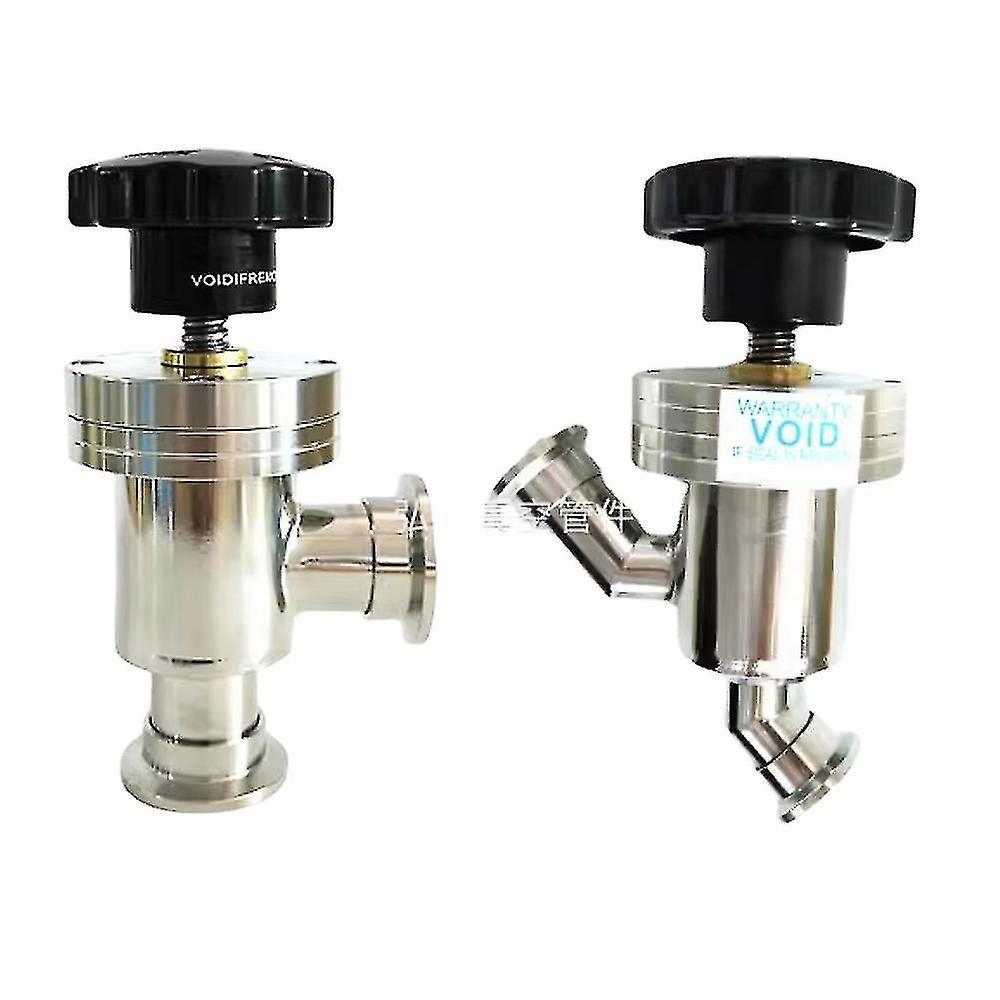 Kf16 Kf25 Kf40 Kf50 Sanitary Vacuum Elbow Y-shaped Manual Flapper Angle Valve Sus 304 Stainlee Steel Hombrew