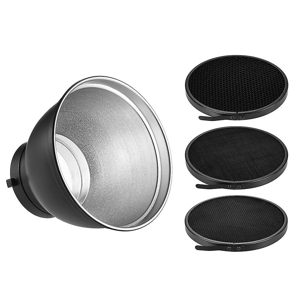 7" Standard Reflector Diffuser Lamp Shade Dish With Honeycomb Grid