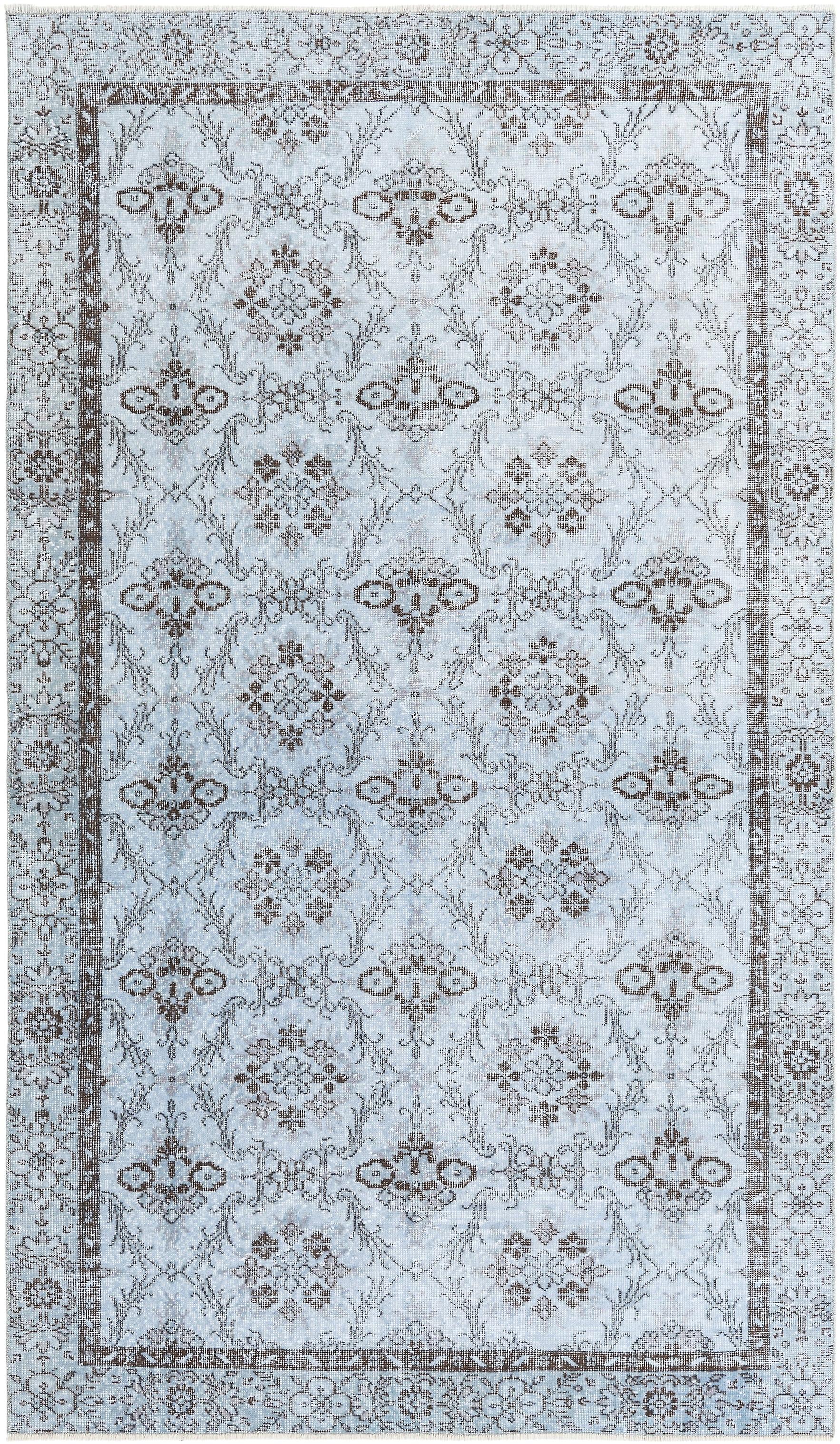 Hadorn ウルトラヴィンテージ 170x300 ライトブルー ハンドメイド ターキーラグ