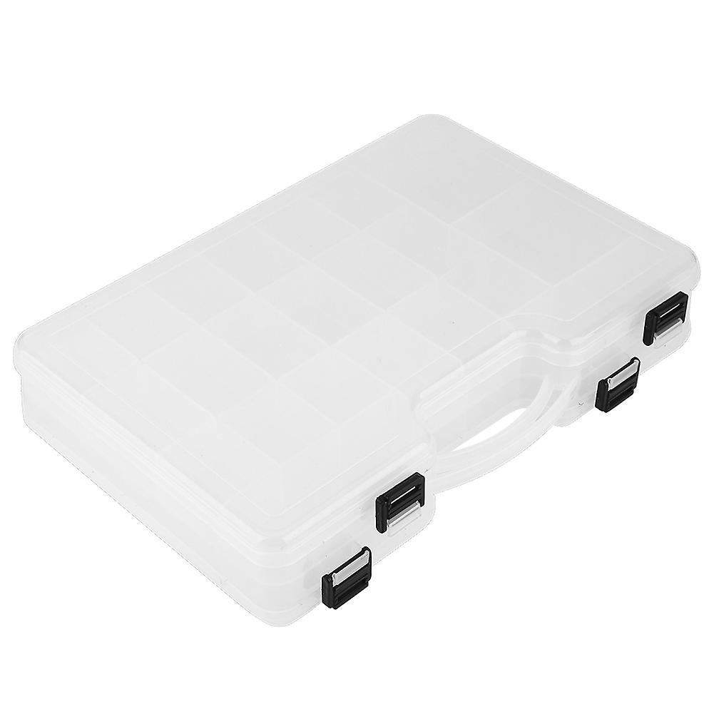 Fly Lure Box Fly Lure Container Spoon Hook Bait Tackle Case with Handle White