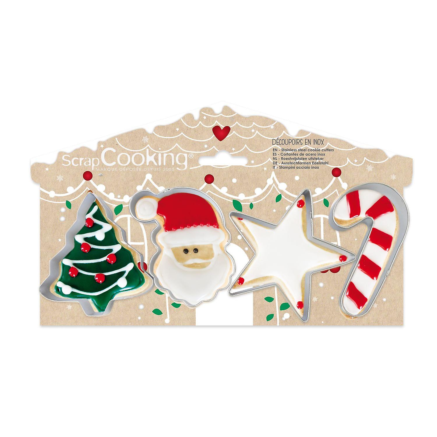 4 Christmas Cookie Cutters Kit