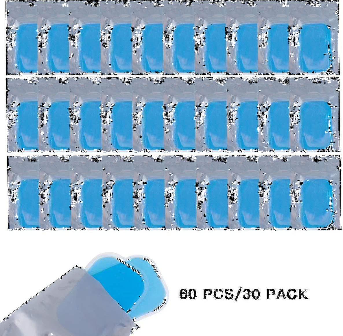 Leiptes 60 Pièces EMS Gel Pad Abs Entraîner Replacement Gel Feuille