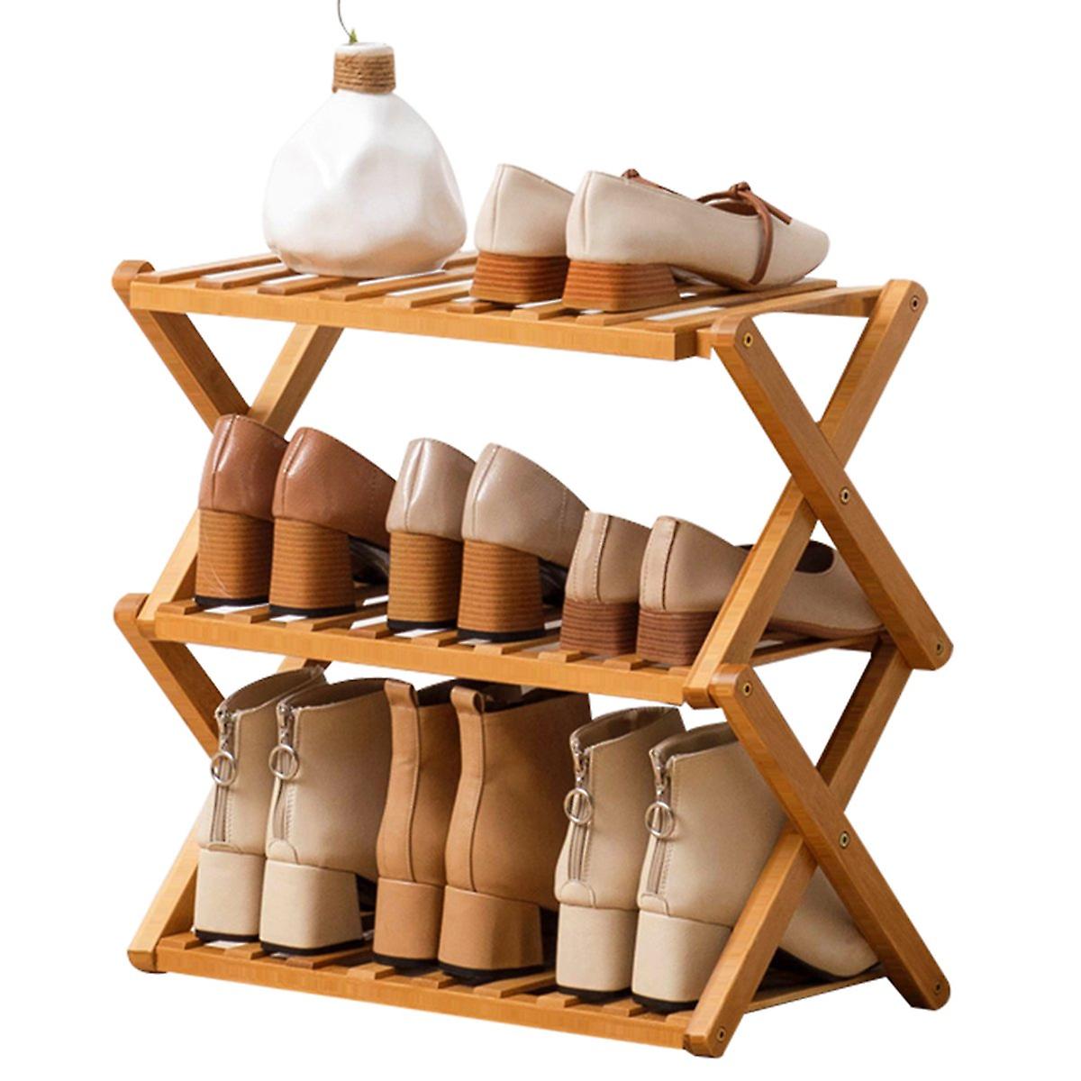 Tier Shoe Rack Stackable Shoe Shelf Storage Organizer for Entryway Hallway