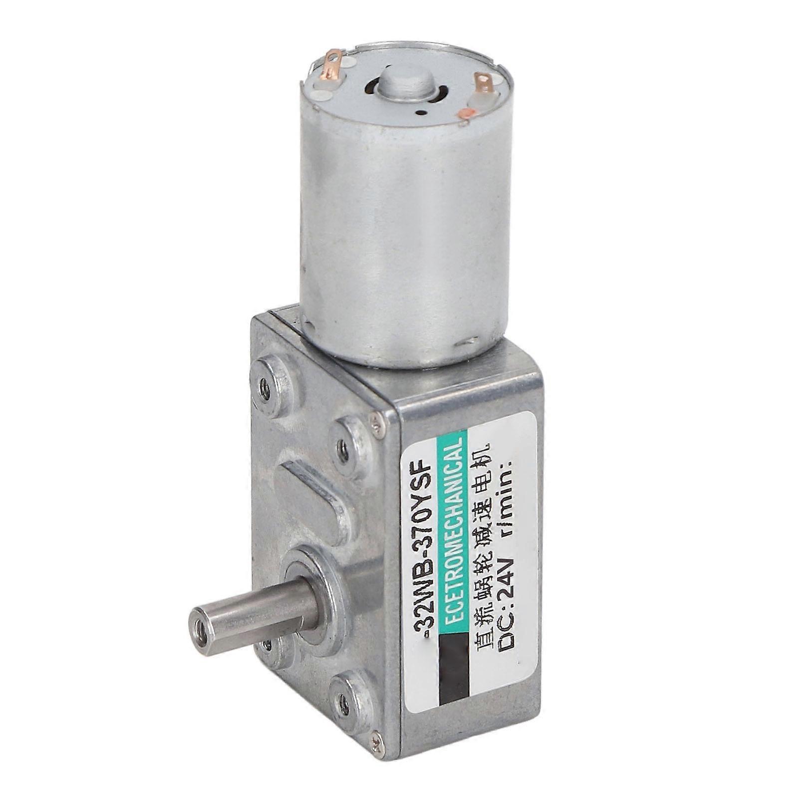 DC 24V 2W 100RPM Self Locking Reversible Worm Gear Motor with High Torsion & Adjustable Speed Reduction