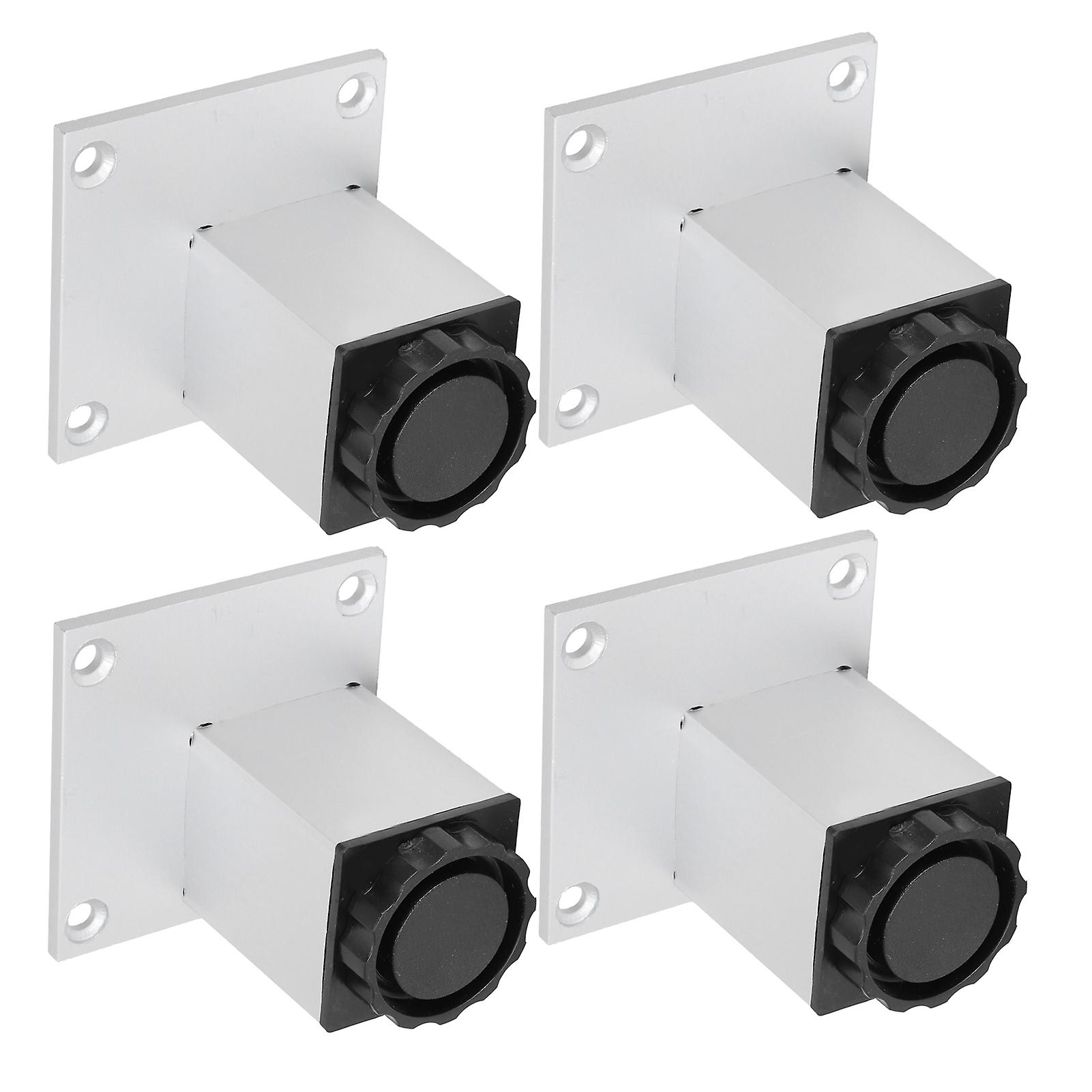 4Pcs 60mm Adjustable Aluminium Alloy Sofa Legs Square Oxidation